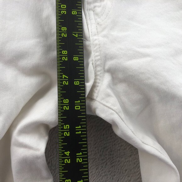 Vintage Levi's Women's 515 Jeans Size 12 White Denim Cotton Wide Leg Classic Cas - Picture 7 of 15